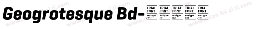 Geogrotesque Bd字体转换